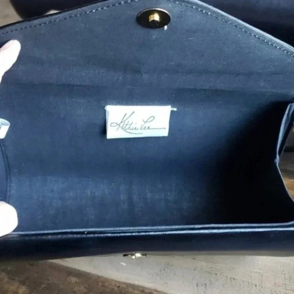 Vintage Black Kathie Lee Clutch Purse - Picture 10 of 16